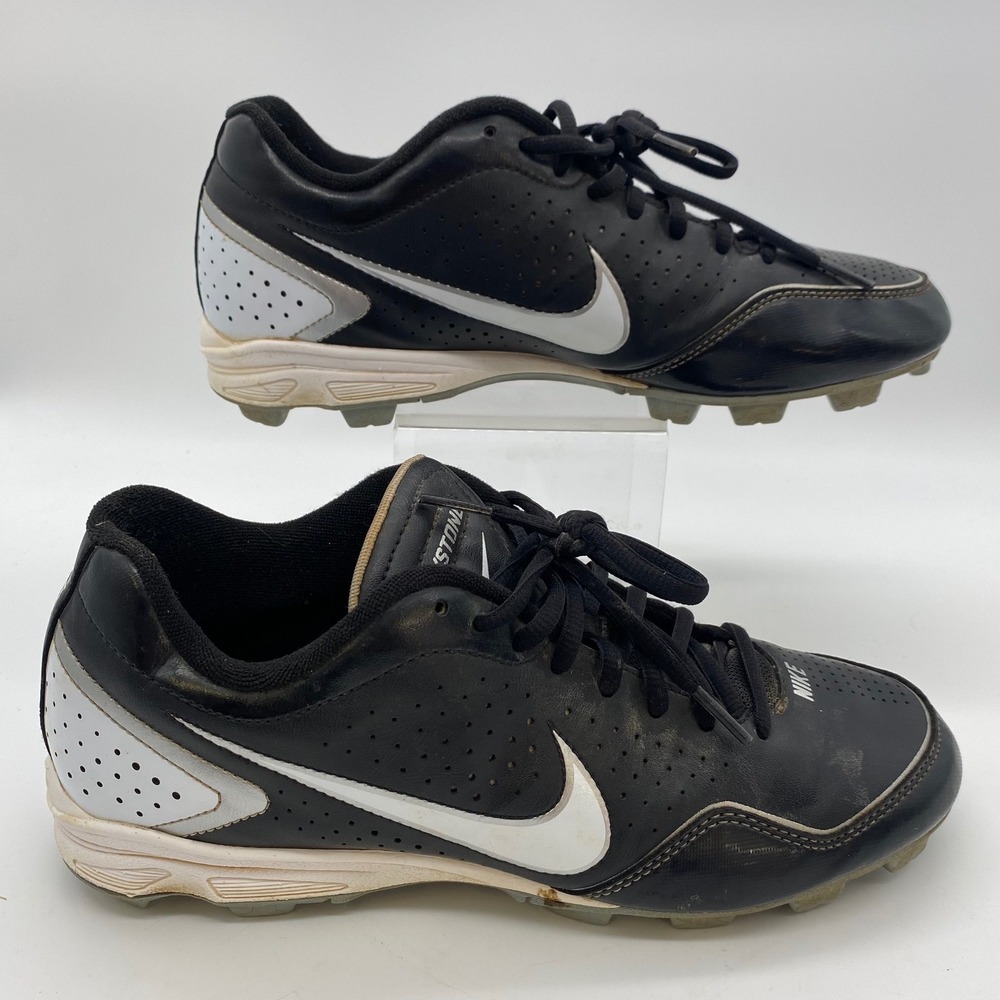 Nike Keystone Baseball Cleats Mens 8 Black White Low Top 469722-011